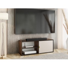 Atvērts TV galdiņš LUNO 2, Zelts craft/Kašmirs/Zelts